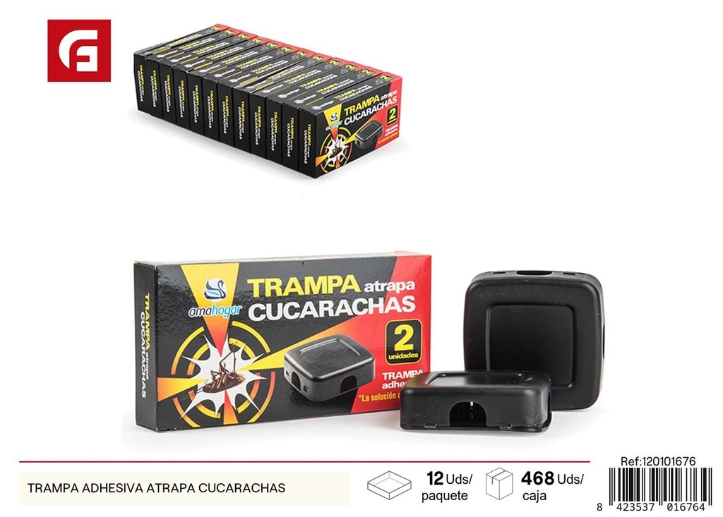 Trampa adhesiva para atrapar cucarachas para control de plagas