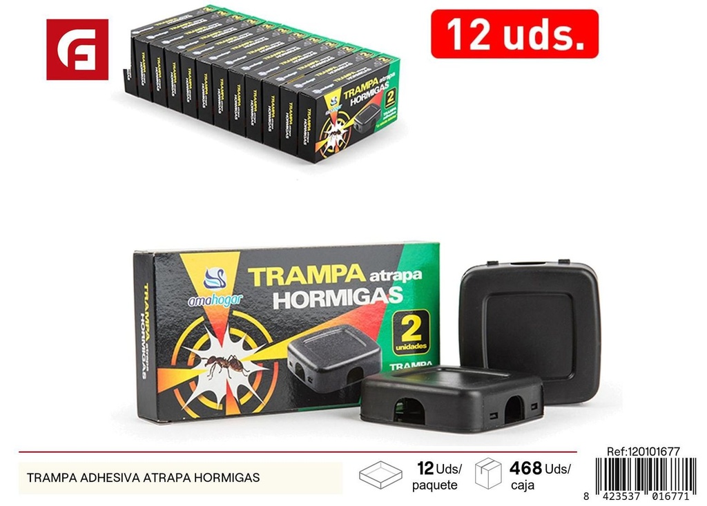 Trampa adhesiva para atrapar hormigas y cucarachas