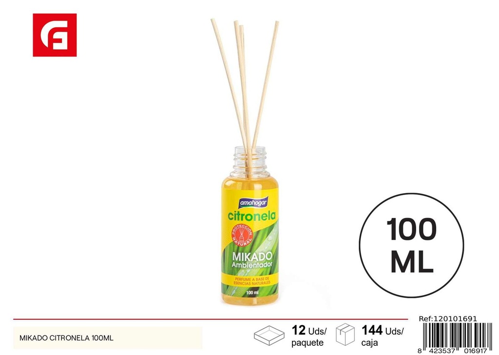 Mikado de citronela 100ml para aromaterapia