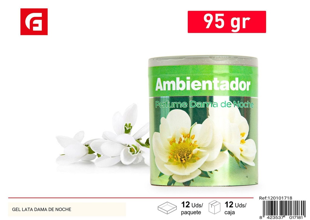 Gel ambientador en lata dama de noche - Ambientadores y velas aromáticas