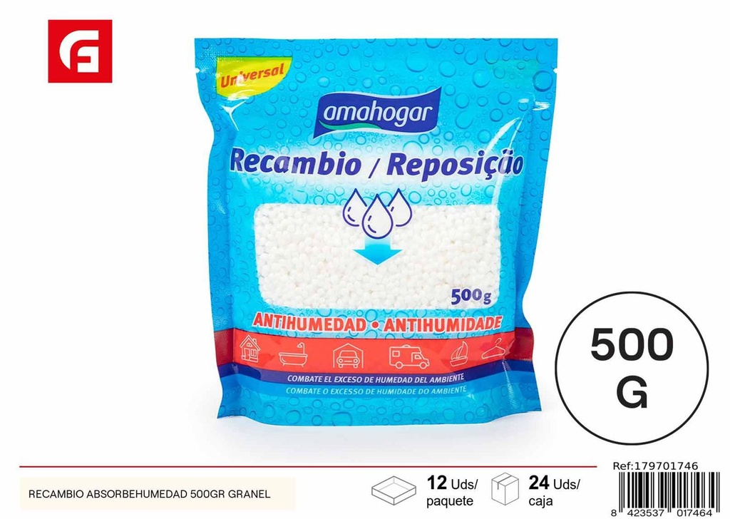 Recambio absorbe humedad 500g - Ambientadores