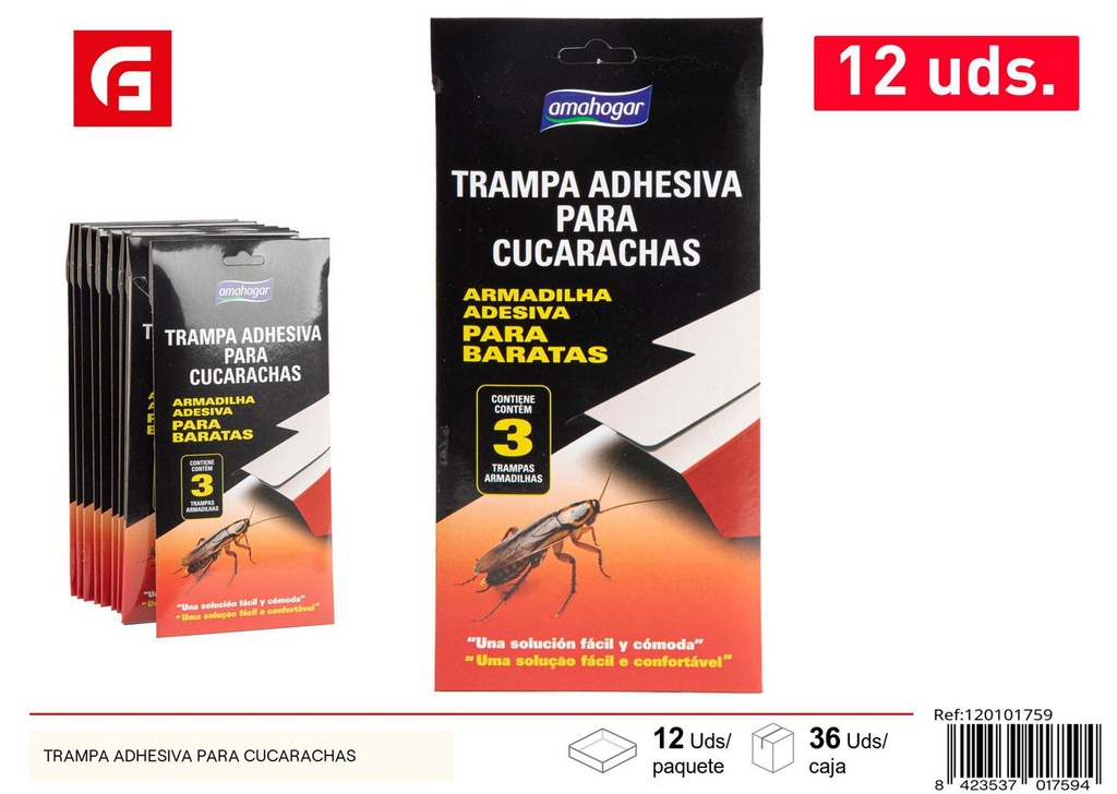 Trampa adhesiva para cucarachas