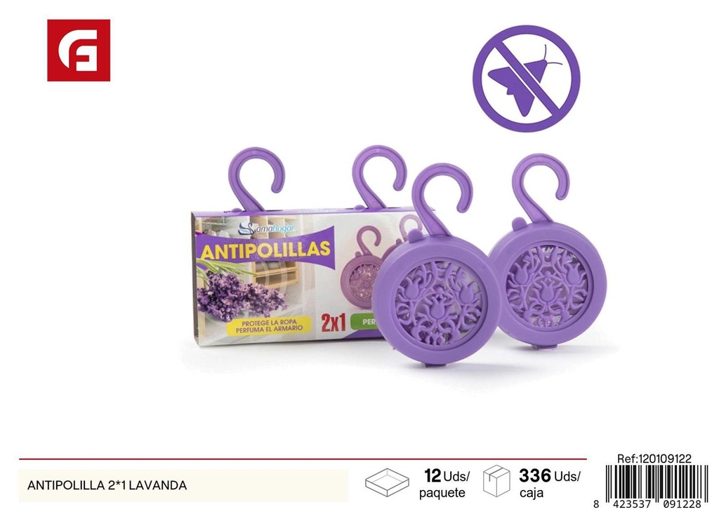Antipolilla lavanda 2u - Ambientadores para armarios
