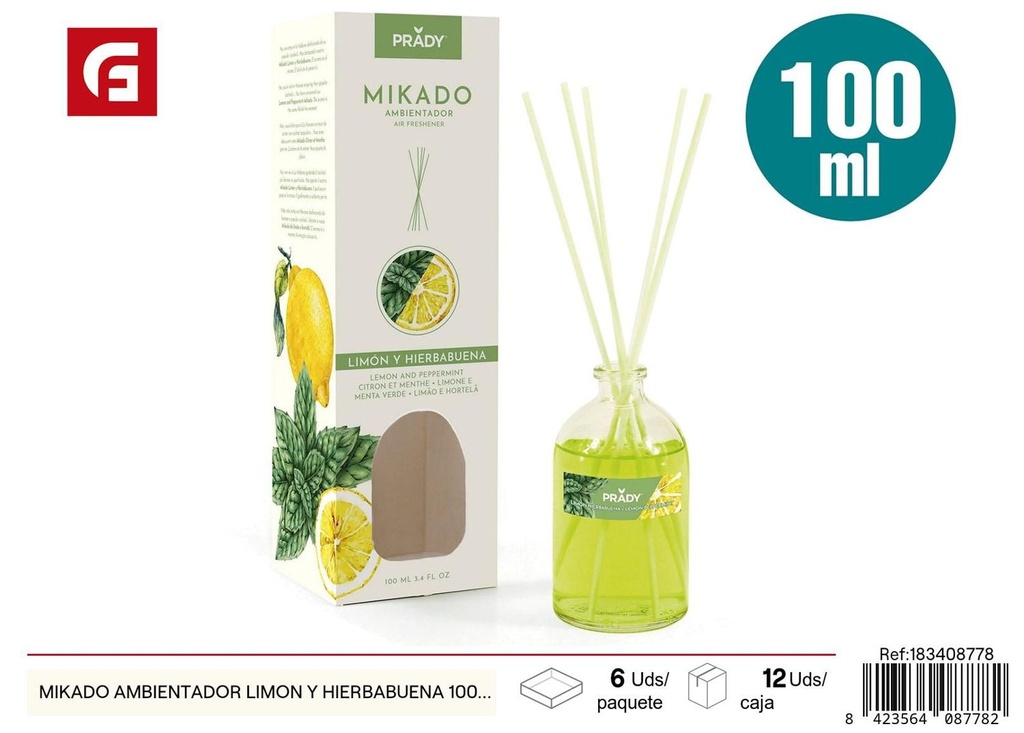 Ambientador Mikado limón y hierbabuena 100ml para aromatización