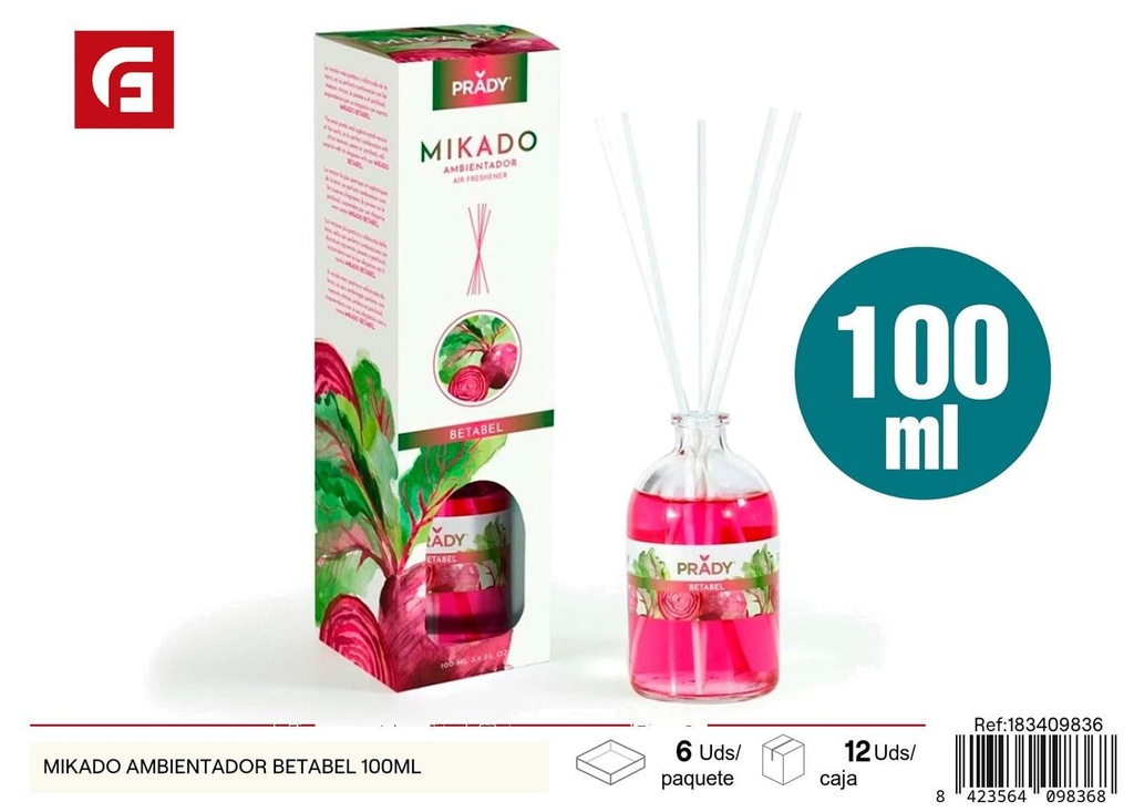 Ambientador Mikado Betabel 100ml para hogar