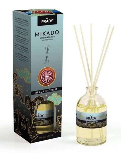 Mikado ambientador black incienso Prady 100ml para aromatizar espacios