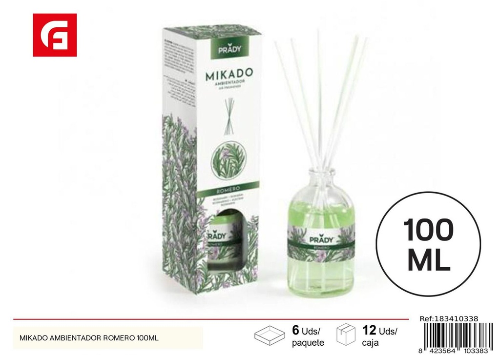 Ambientador mikado romero 100ml para aromatización del hogar
