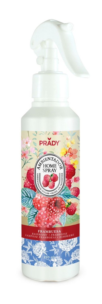 Ambientador en spray Prady 220ml fragancia frambuesa para hogar