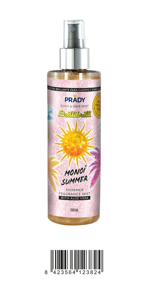Body splash Monoi Summer 250ml para fragancia corporal