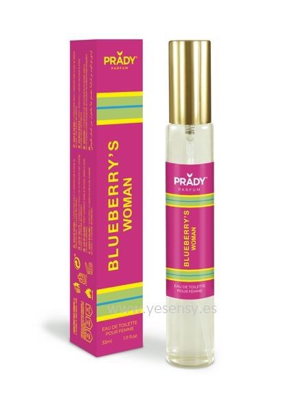 Perfume Blueberry's Woman Prady 33ml 6/u para uso diario