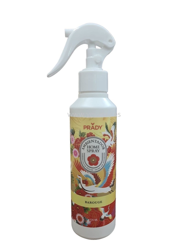 Ambientador Prady Home Spray Barogue 220ml para fragancia del hogar