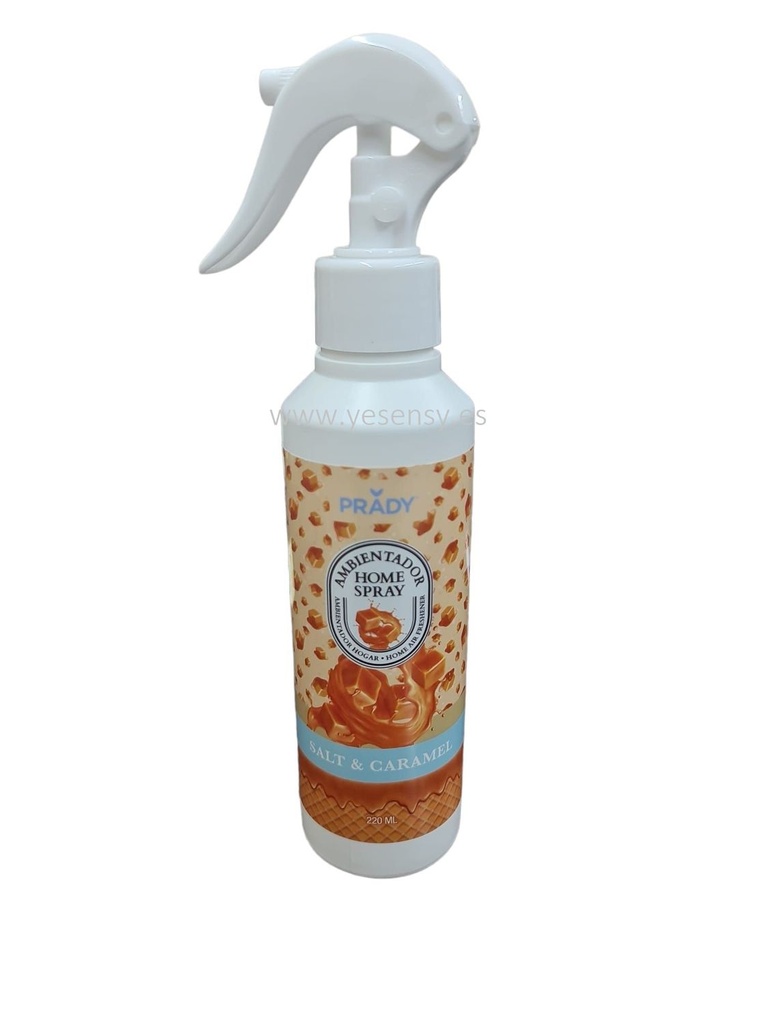 Ambientador spray Prady home sal y caramelo 220ml para hogar