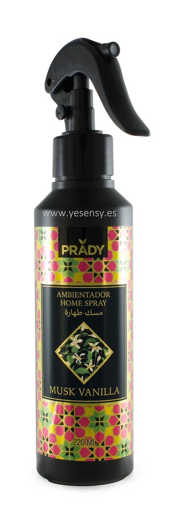 Ambientador Prady Home Spray Árabe Musk Vanilla 220ml para hogar