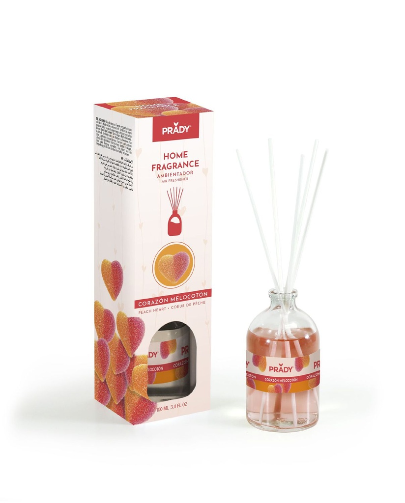 Mikado ambientador Corazón de Melocotón 100ml - Ambientadores