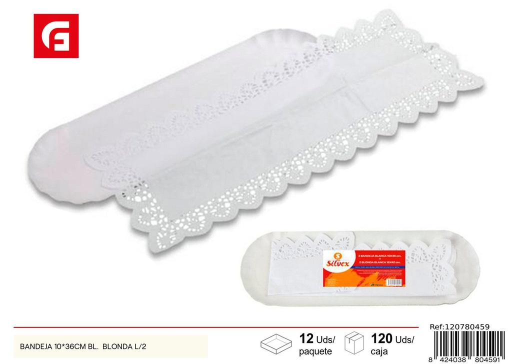 Bandeja desechable 10x36cm - Artículos desechables
