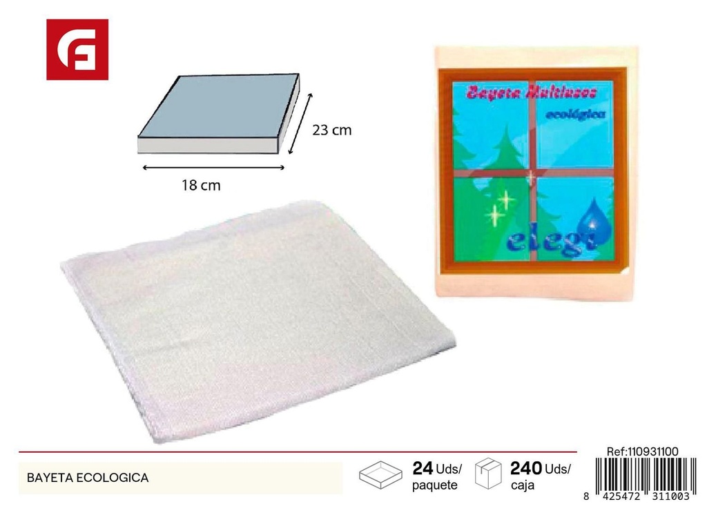 Bayeta ecológica (23*18 cm) - Accesorios de limpieza