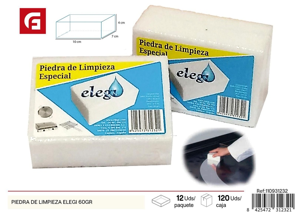Piedra de limpieza Eleki 60g - Artículos de limpieza