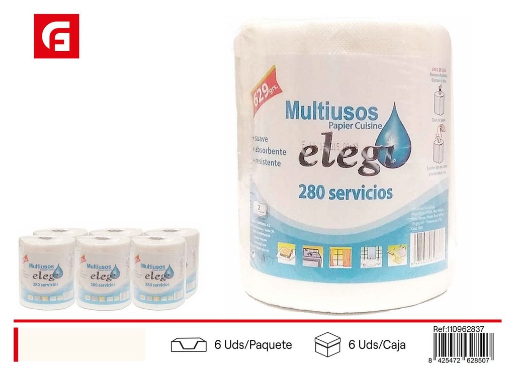 Rollo multiusos elegi 280 servicios 629g para limpieza