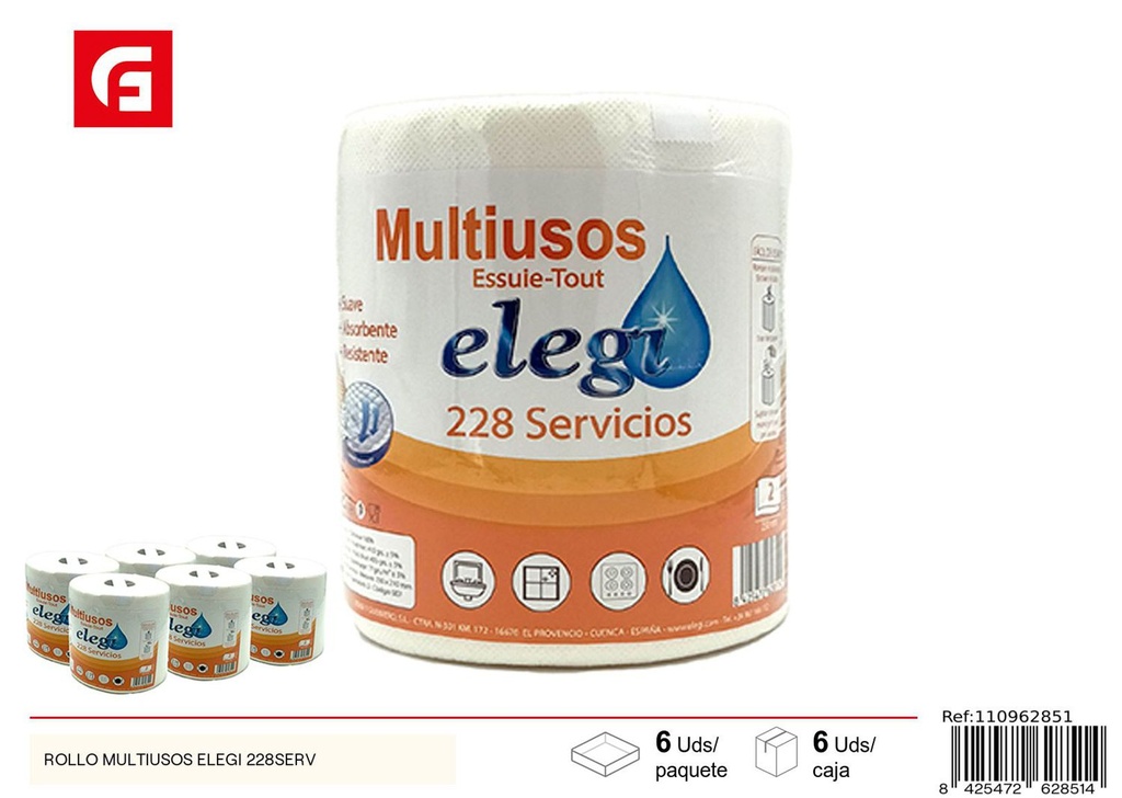 Rollo multiusos Elegi 228 serv para limpieza en cocina y hogar