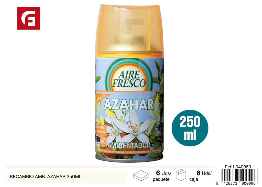 Recambio ambientador de azahar 250ml