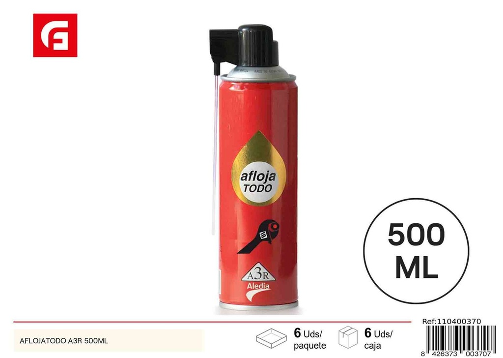 Aflojatodo lubricante de 500 ml - Productos de limpieza y mantenimiento