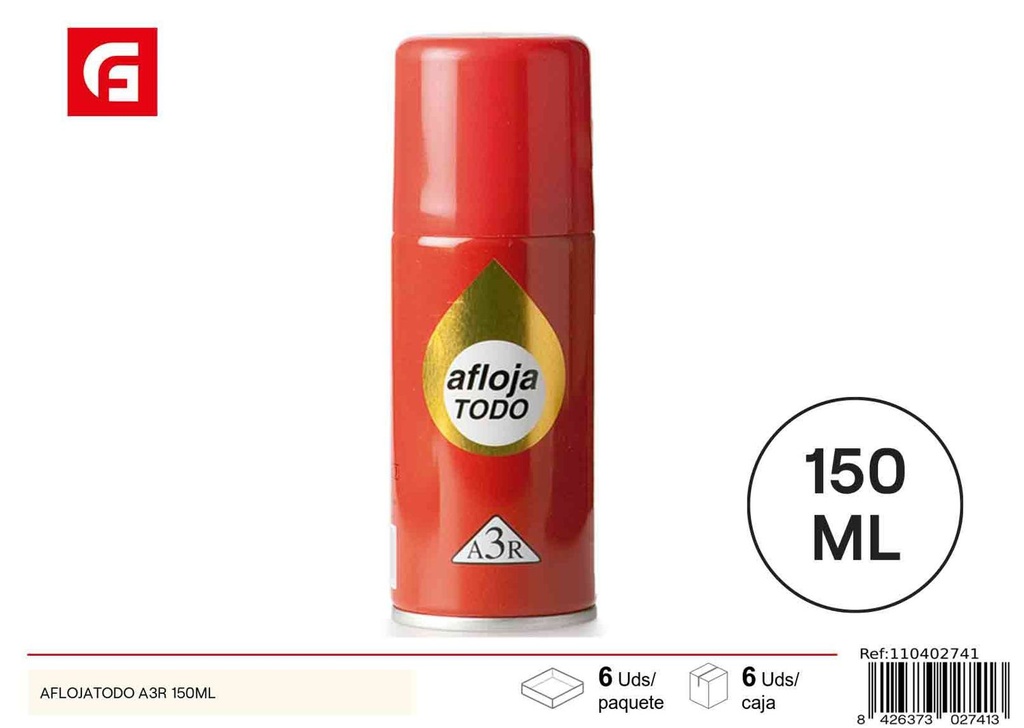 Lubricante spray Aflojatodo 150ml - Pintura y ferretería