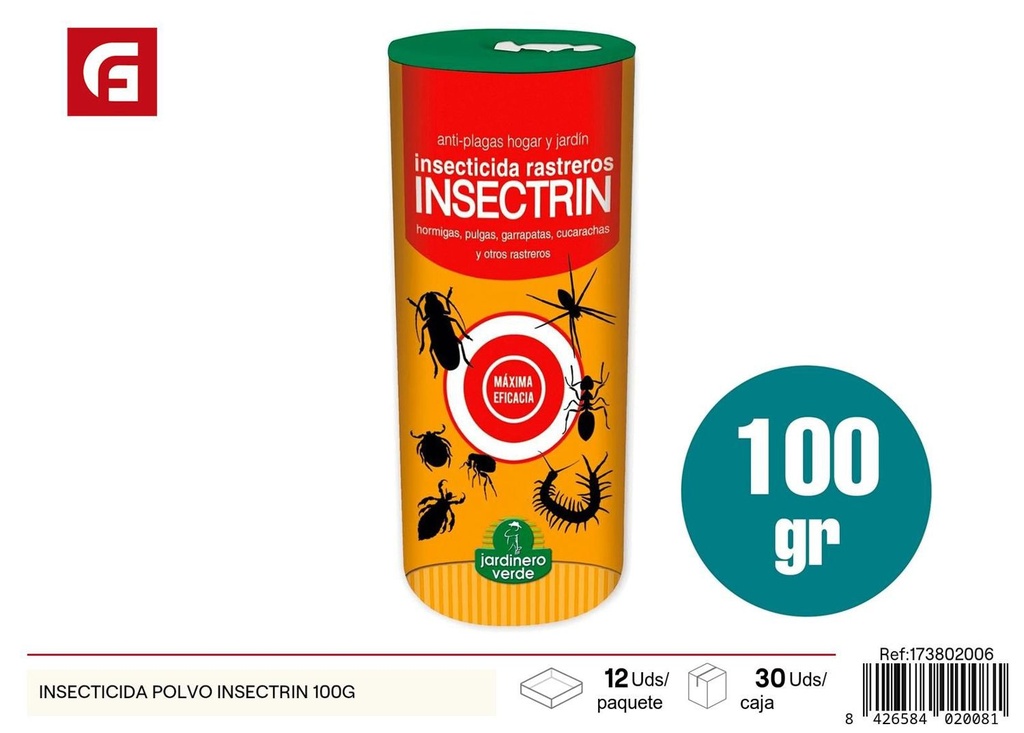 Insecticida en polvo Insectrin 100 g