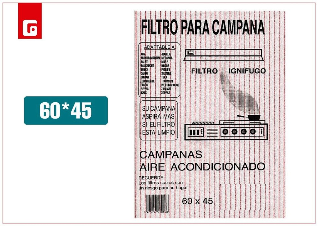 Filtro campana mágico 60 1u para cocina