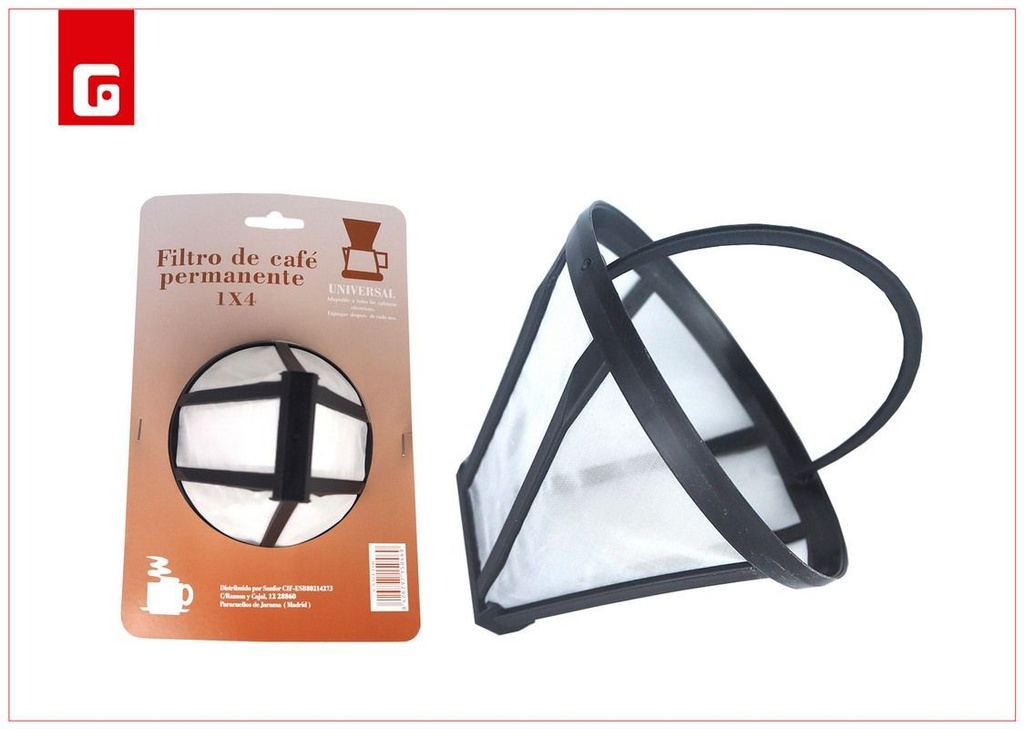 Filtro de café permanente universal 1x4 para cocina