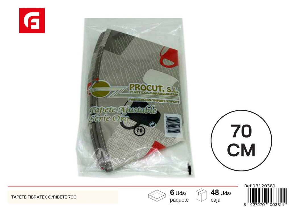 Tapete fibration con ribete 70 cm - Textiles para el hogar
