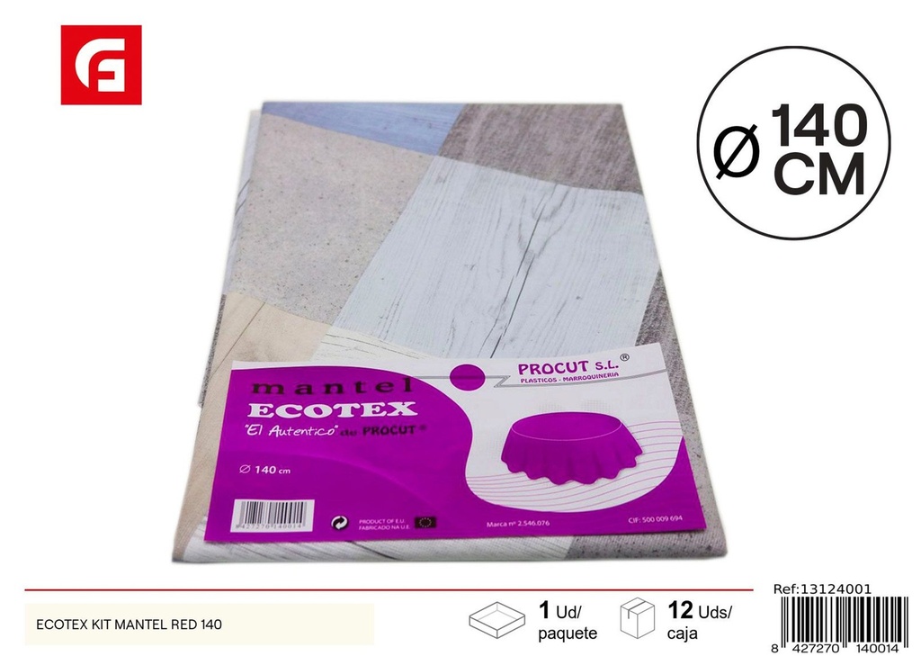 Mantel redondo 140cm Ecotex Kit - Textiles para el hogar