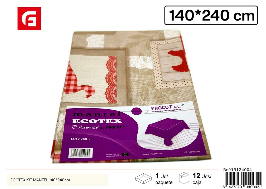 Mantel Ecotex kit 140x240cm para mesa