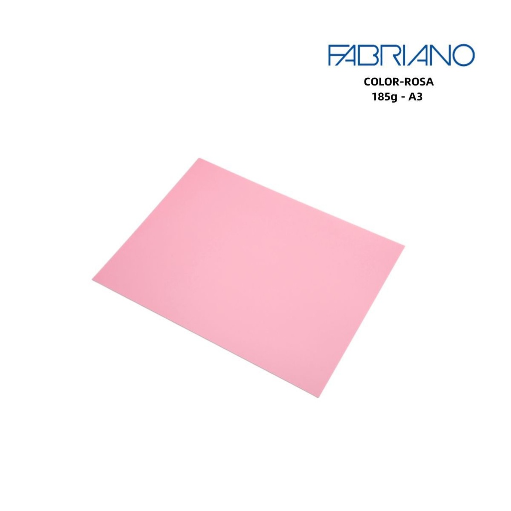 Cartulina Fabriano A3 185g rosa para manualidades