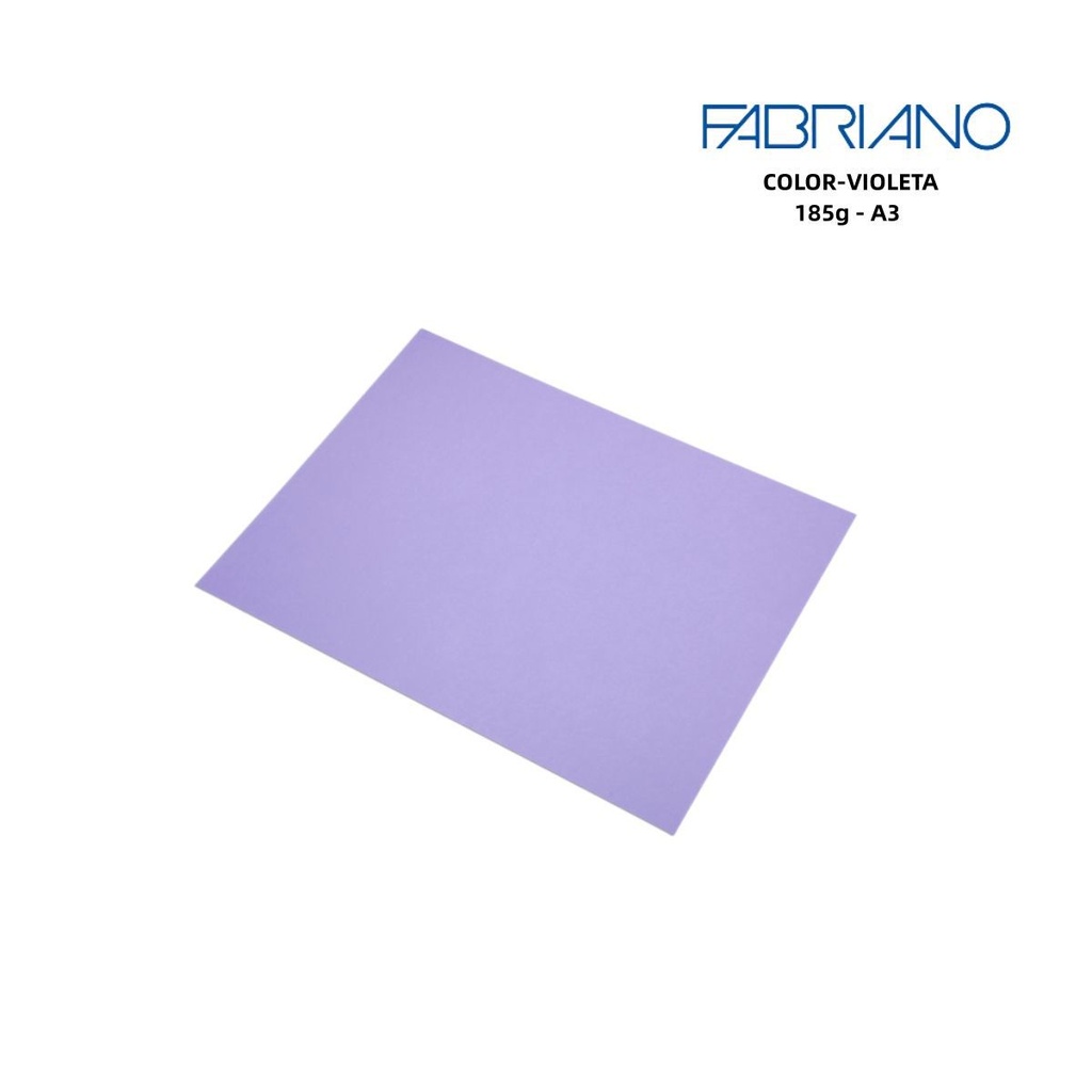 Papel Fabriano A3 185g color violeta - Papelería de marca