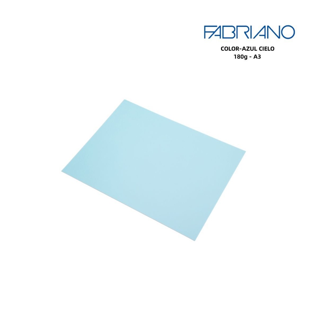 Cartulina Fabriano 185g A3 azul cielo para manualidades