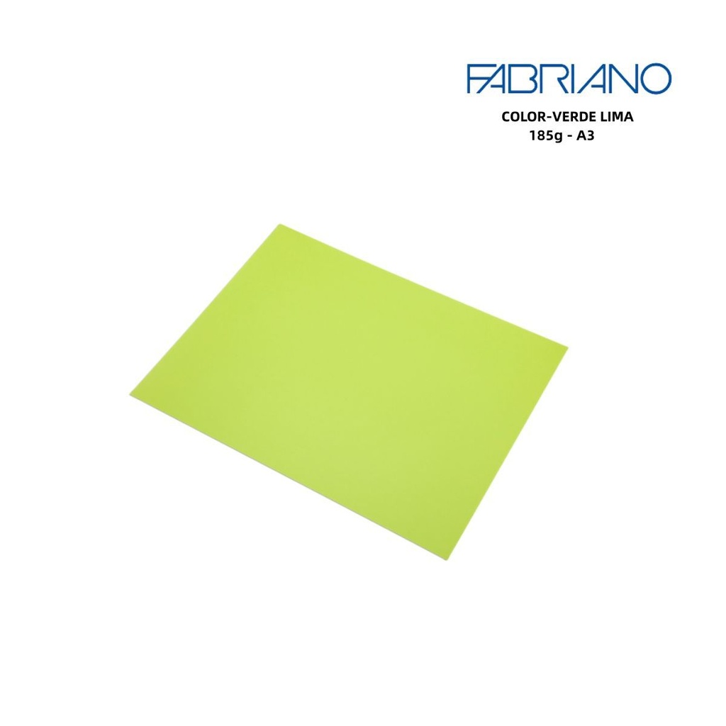 Cartulina A3 Fabriano 185g verde lima para manualidades