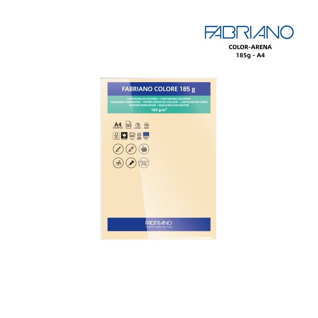 Papeles FABRIANO A4 185g color arena - Papelería y manualidades