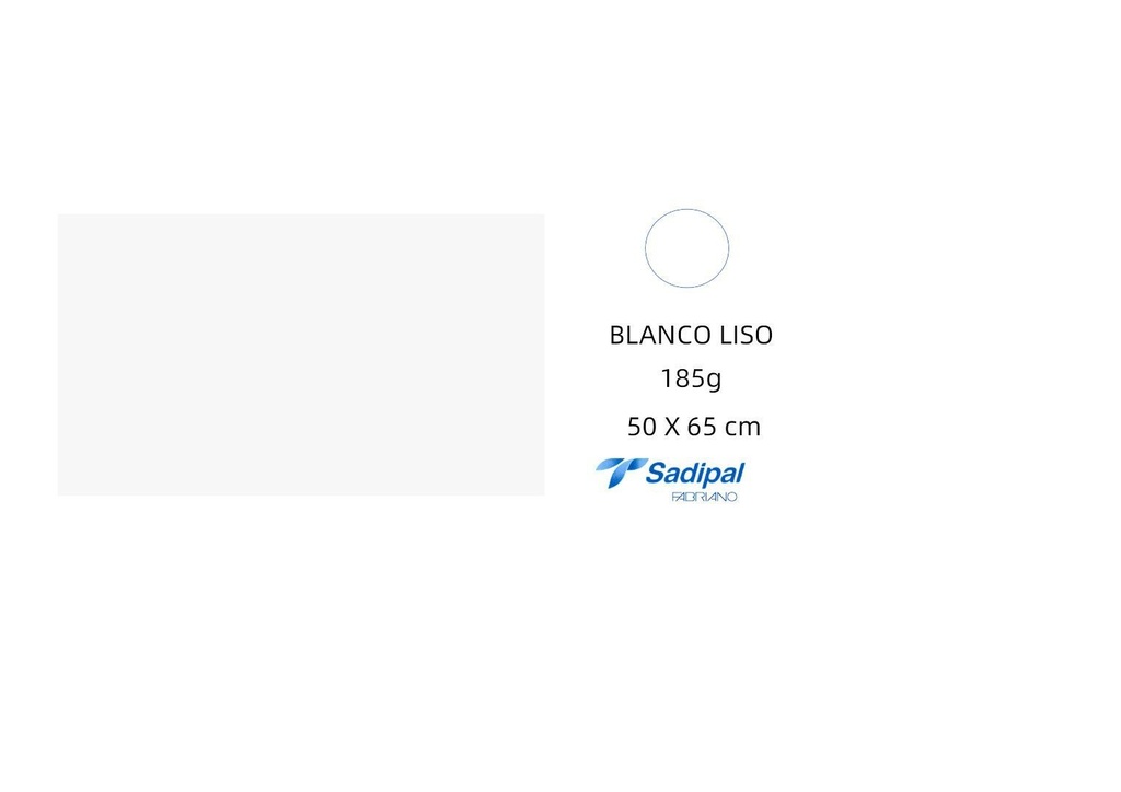 Cartulina Fabriano blanca 185g 50x65cm pack de 125 hojas