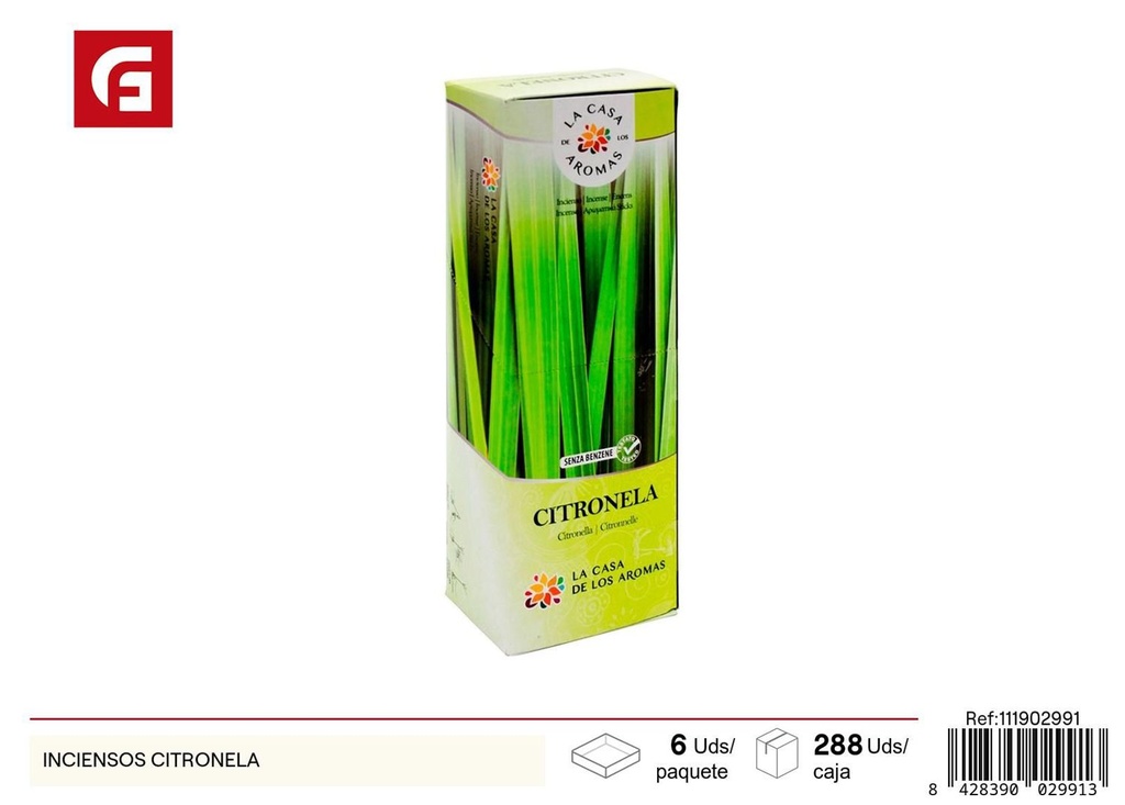 Incienso de citronela para aromatizar el hogar