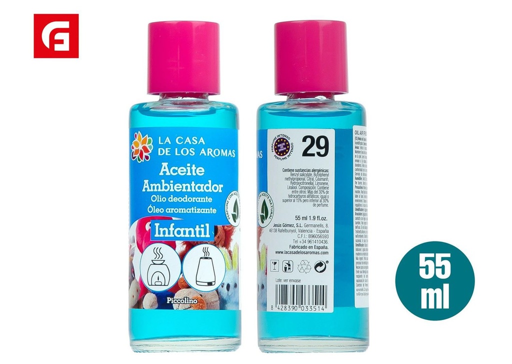 Aceite ambientador infantil para aromaterapia