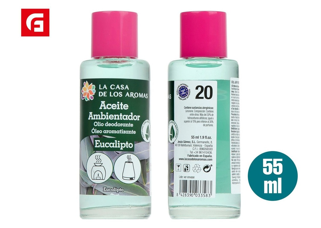 Aceite aromatizador de eucalipto - Ambientador fresco para el hogar