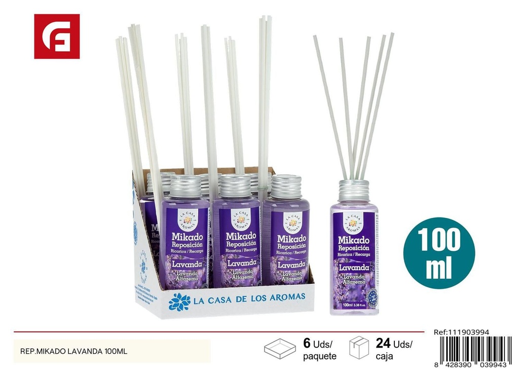 Recambio Mikado ambientador lavanda 100ml