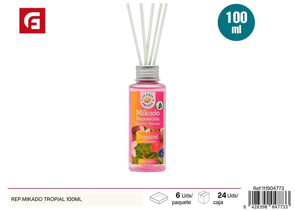 Ambientador mikado tropical 100ml para fragancia del hogar