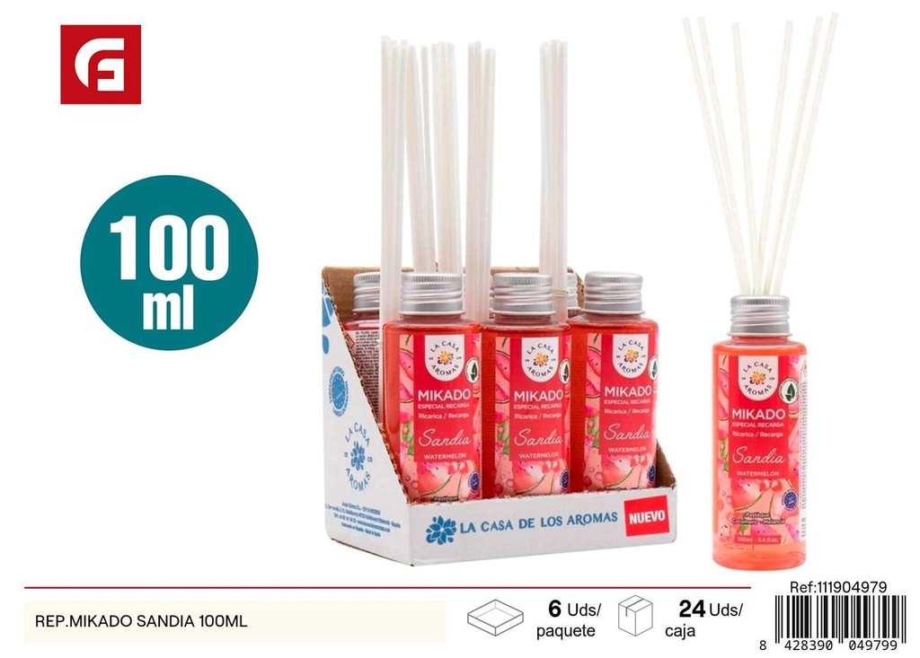 Ambientador mikado sandía 100ml para hogar