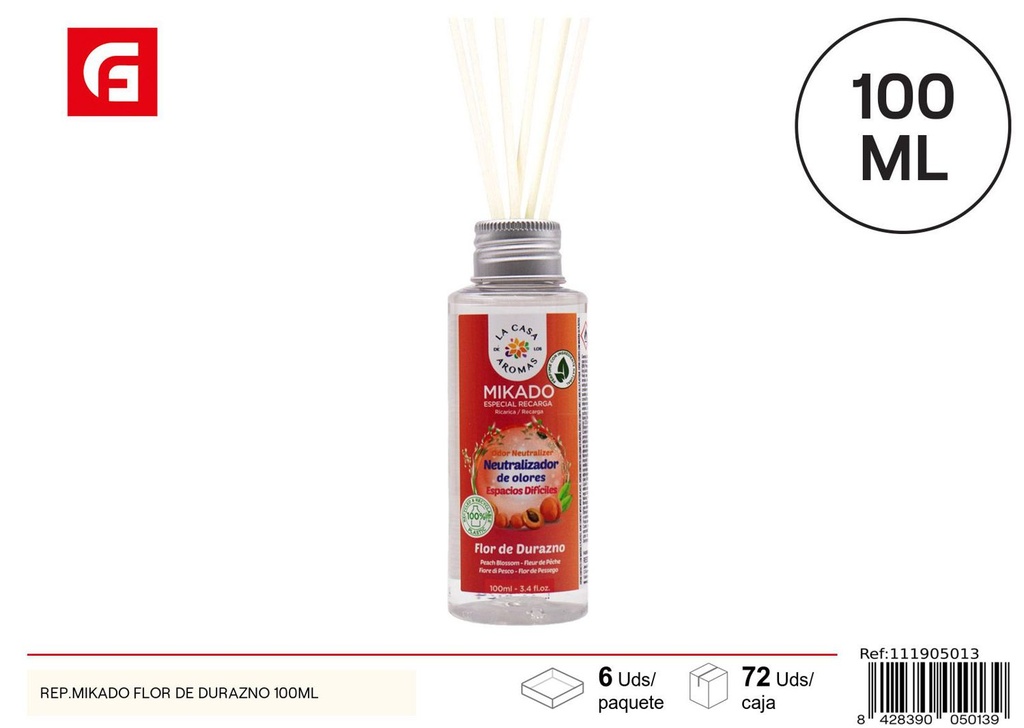 Rep.Mikado flor de durazno 100ml ambientador