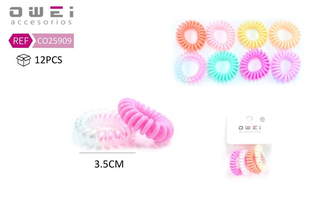 COLETERO CABLE 3.5CM 12/U - Accesorios para el cabello