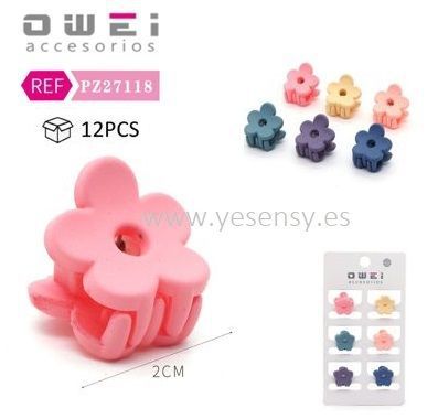 Pack pinzas de pelo 2.5cm 6pcs 12/u modelo PZ27118