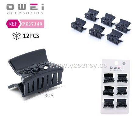 Pack pinza 3CM 6PC 12/U - Accesorios de peinado