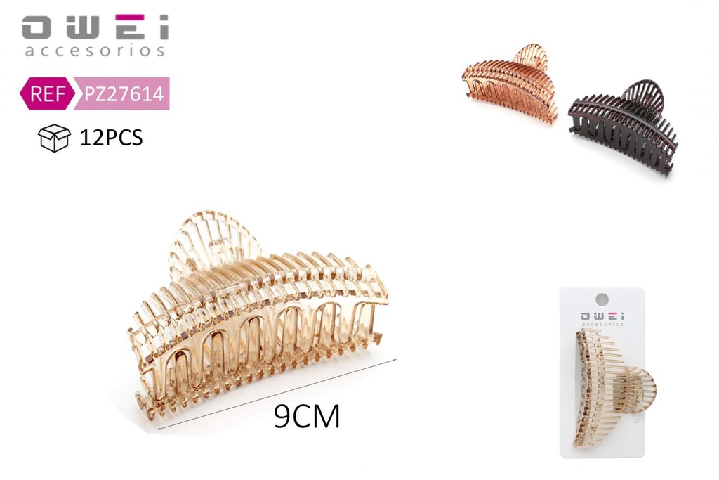 Pinza de pelo 9cm 12/u PZ27614 para peinados y recogidos