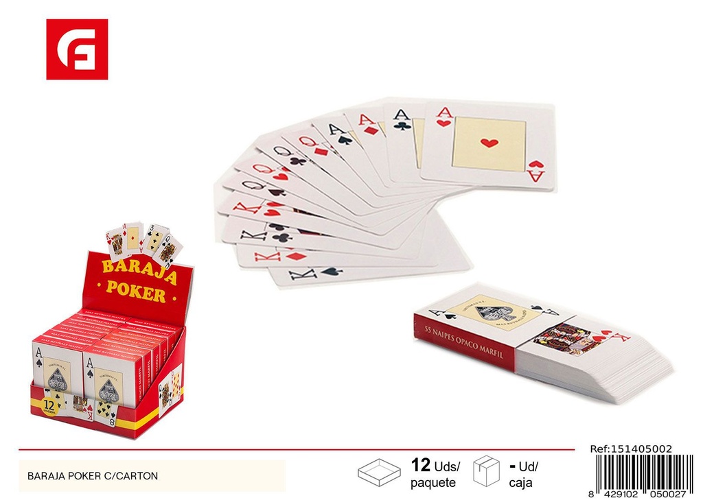 Bara poker con cartón - Juguetes de cartas